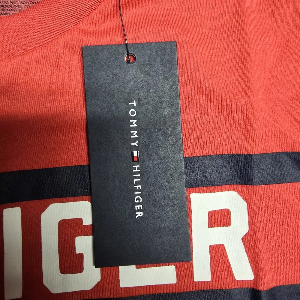 Tommy Hilfiger Kids Red Tee Shirt - Picture 4 of 5